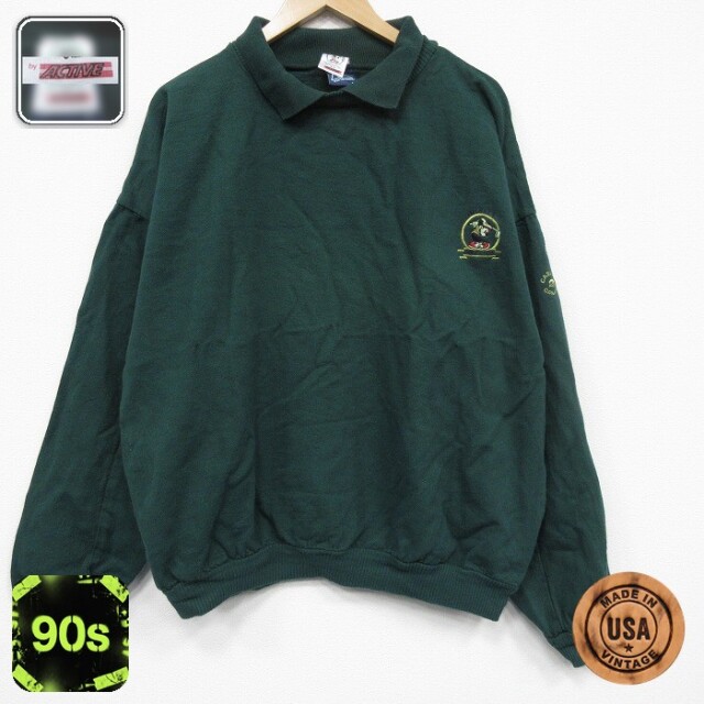 【50%OFF】WEK 90s 長袖スウェット ディズニーミッキー グリーン XL | 古着