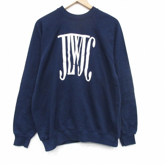 【20%OFF】L★古着 TULTEX 長袖 スウェット メンズ 90年代 90s JLWJC ラグラン クルーネック 濃紺 25dec08