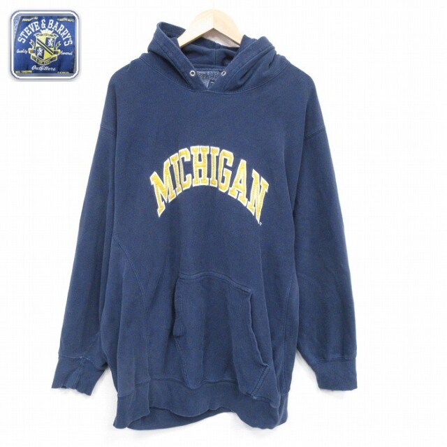 【50%OFF】ミシガン 長袖パーカー ネイビー XL | 古着