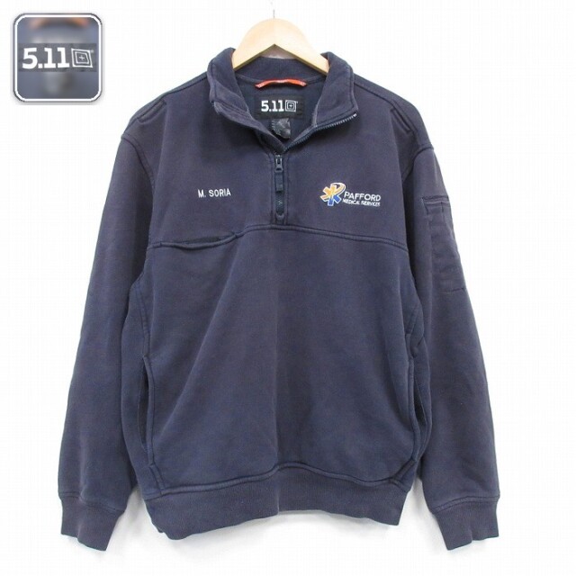 【50%OFF】5.11タクティカル 長袖ハーフジップスウェット ネイビー XL | 古着