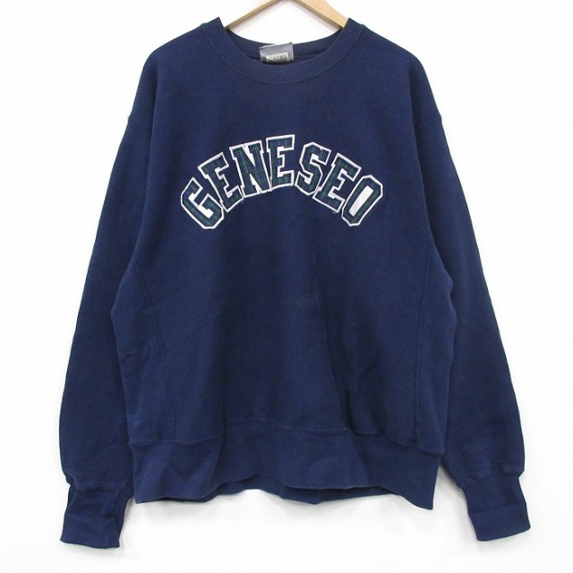 リー 90s 長袖スウェット GENESEO ネイビー XL | 古着