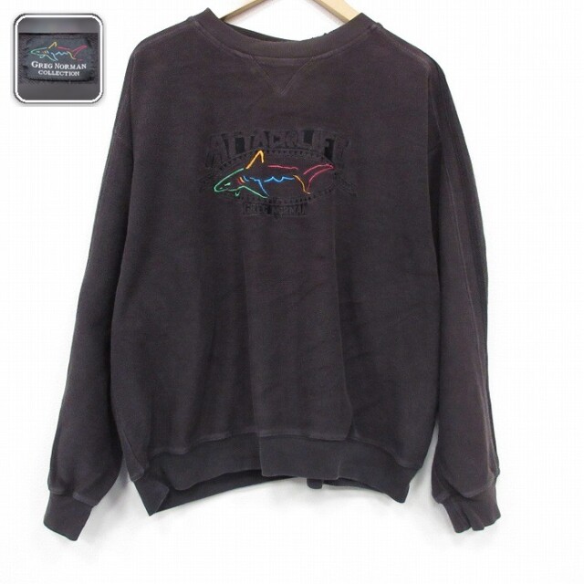【50%OFF】グレッグノーマン 長袖トップス ビッグロゴ ブラック XL | 古着