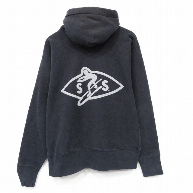 XL★古着 キャンバー 長袖 スウェット パーカー メンズ 90年代 90s サーファーズ 大きいサイズ USA製 黒【spe】 25dec11