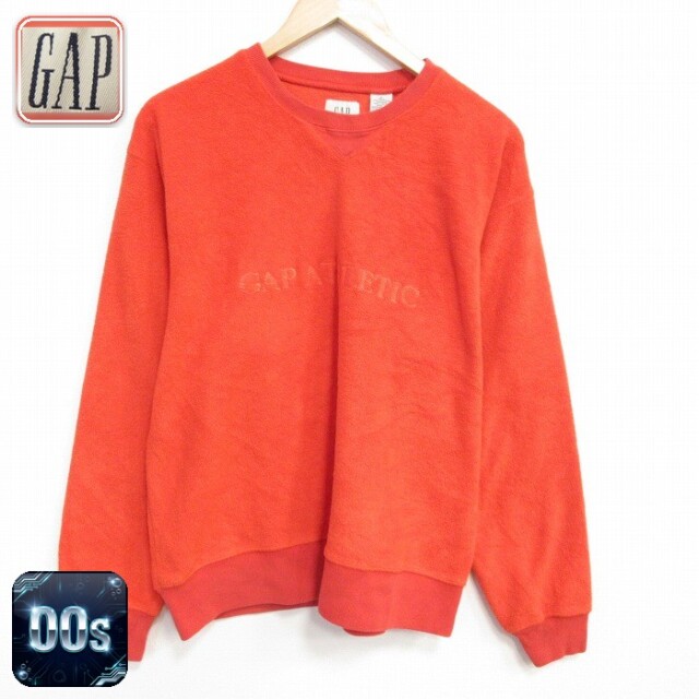 【50%OFF】ギャップ 00s 長袖スウェット ビッグロゴ オレンジ M | 古着
