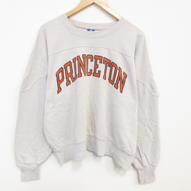 XL★古着 チャンピオン champion 長袖 スウェット メンズ 90年代 90s プリンストン 大きいサイズ クルーネック USA製 白【spe】 25dec10