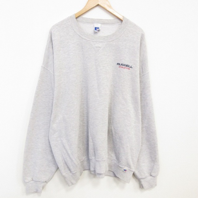 ラッセル 00s 長袖スウェット ワンポイントロゴ グレー XL | 古着