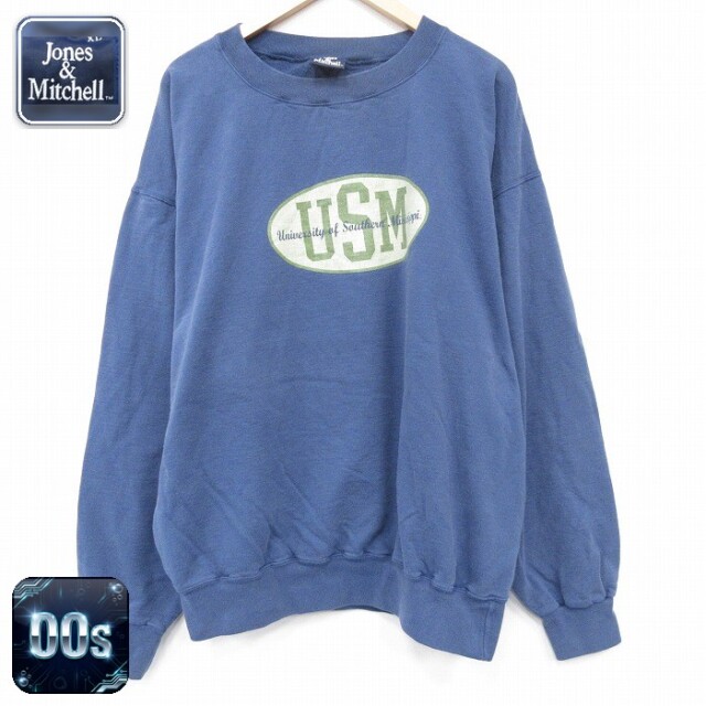 【50%OFF】00s 長袖スウェット ネイビー XL | 古着