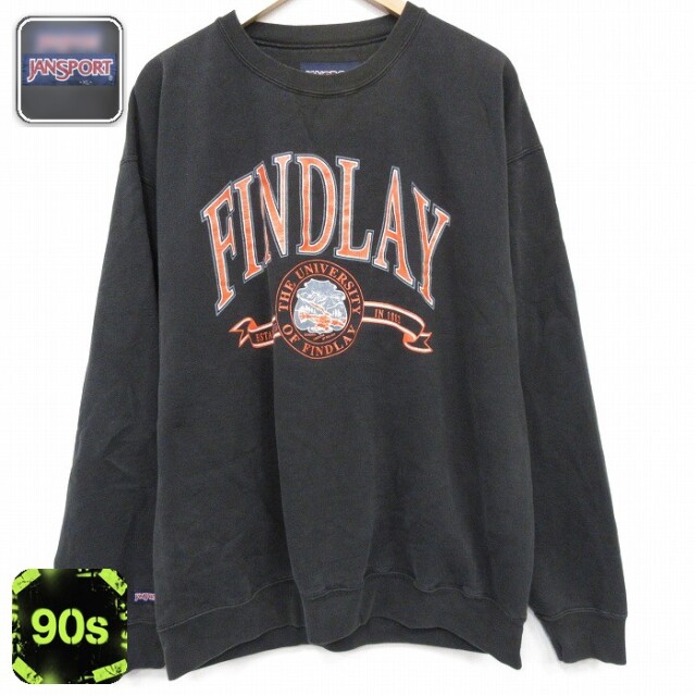 【50%OFF】ジャンスポーツ 90s 長袖スウェット FINDLAY ブラック XL | 古着
