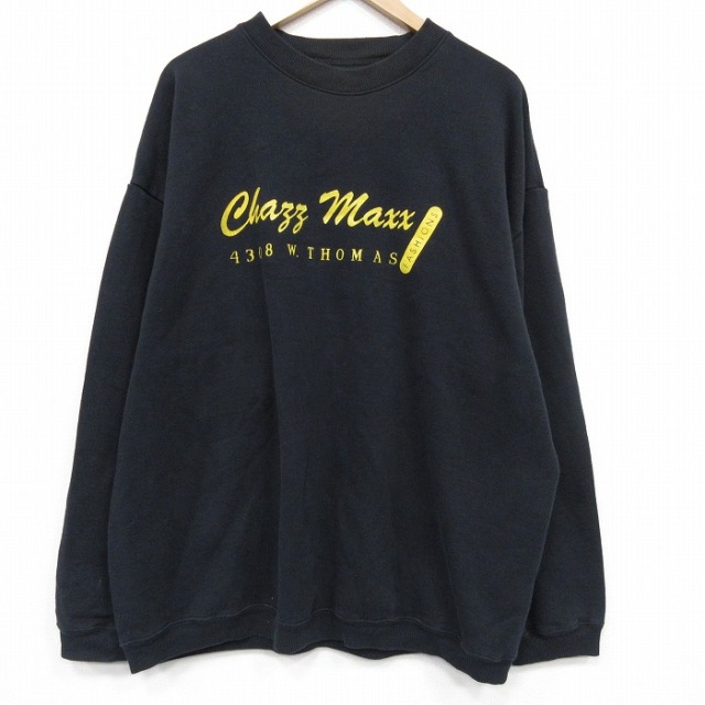 長袖スウェット Chazz ブラック XL | 古着