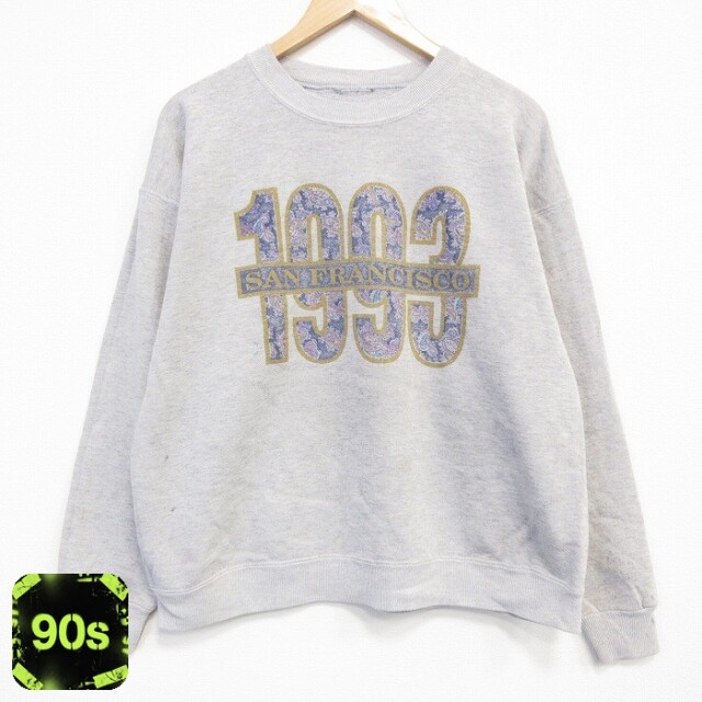 【50%OFF】90s 長袖スウェット 霜降り グレー L | 古着
