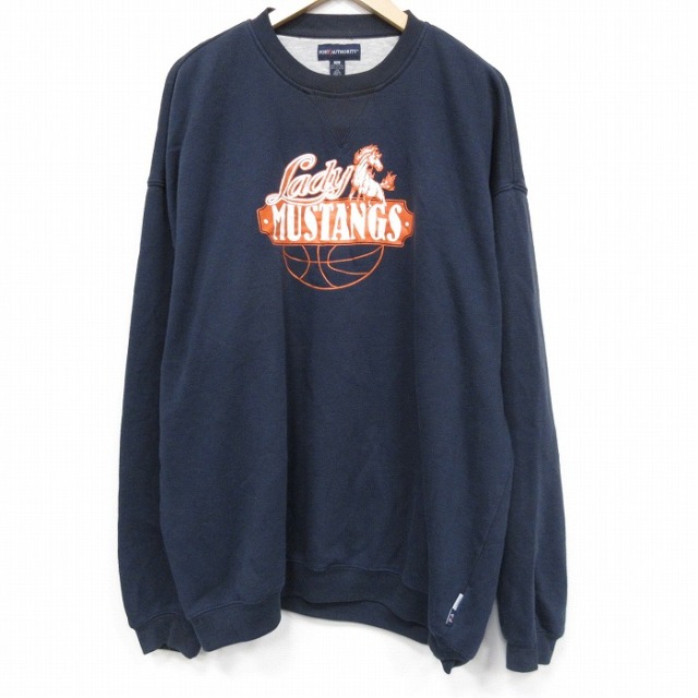 長袖スウェット バスケットボール ネイビー XL | 古着