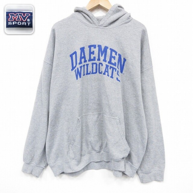 【50%OFF】MVスポーツ 長袖パーカー ワイルドキャッツ グレー XL | 古着