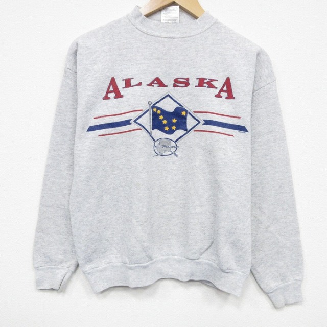 90s 長袖スウェット アラスカ グレー M | 古着