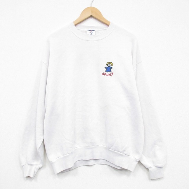 ジャージーズ 90s 長袖スウェット NANNY ホワイト XL | 古着