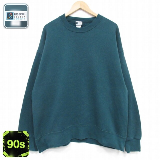 【50%OFF】90s 長袖スウェット グリーン XL | 古着