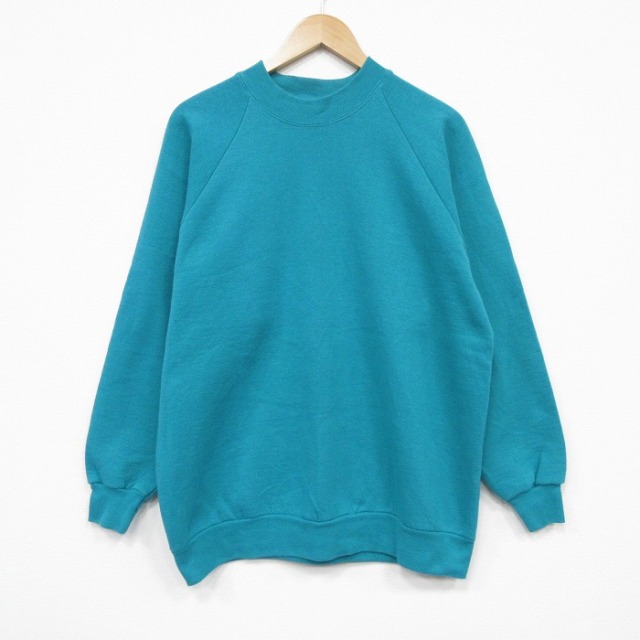 00s 長袖スウェット ブルーグリーン L | 古着