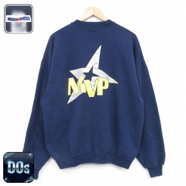 【50%OFF】ジャージーズ 00s 長袖スウェット MVP ネイビー XL | 古着