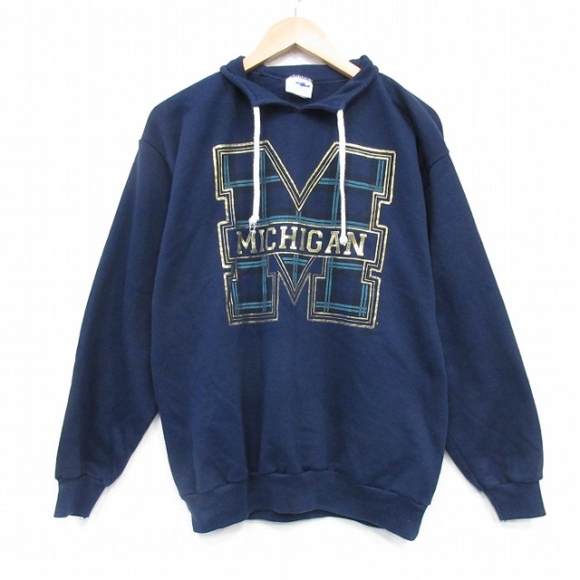 ミシガン 90s 長袖スウェット ネイビー L | 古着