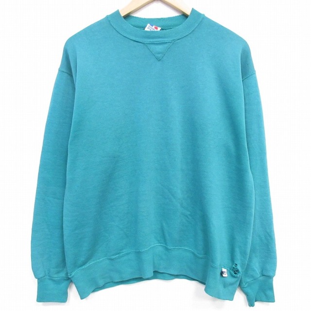 ラッセル 90s 長袖スウェット ライトグリーン M | 古着