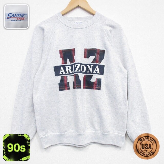 【50%OFF】90s ラグラン長袖スウェット 霜降り グレー M | 古着