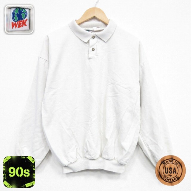 【50%OFF】90s 長袖トップス ホワイト L | 古着