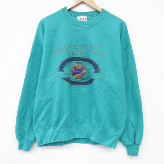 【50%OFF】90s 長袖スウェット Waterville ブルー L | 古着