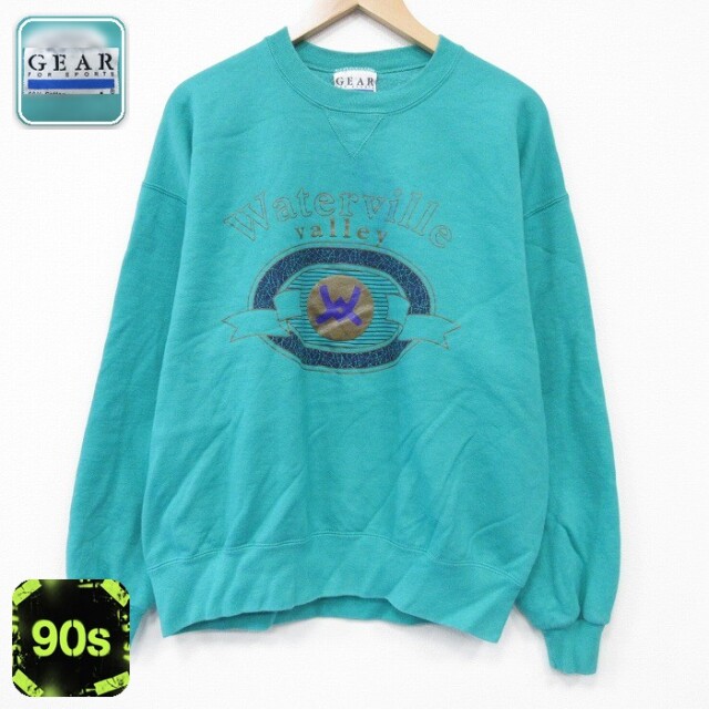 【50%OFF】90s 長袖スウェット Waterville ブルー L | 古着