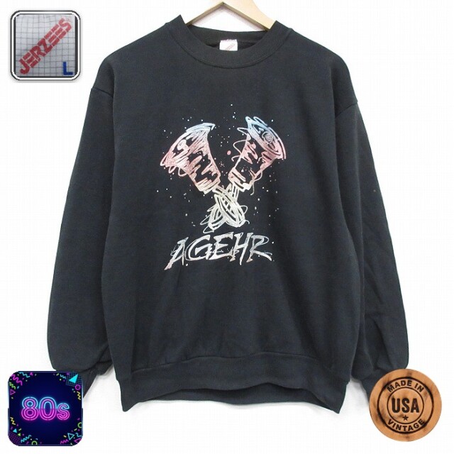 【50%OFF】ジャージーズ 80s 長袖スウェット AGEHR ブラック M | 古着