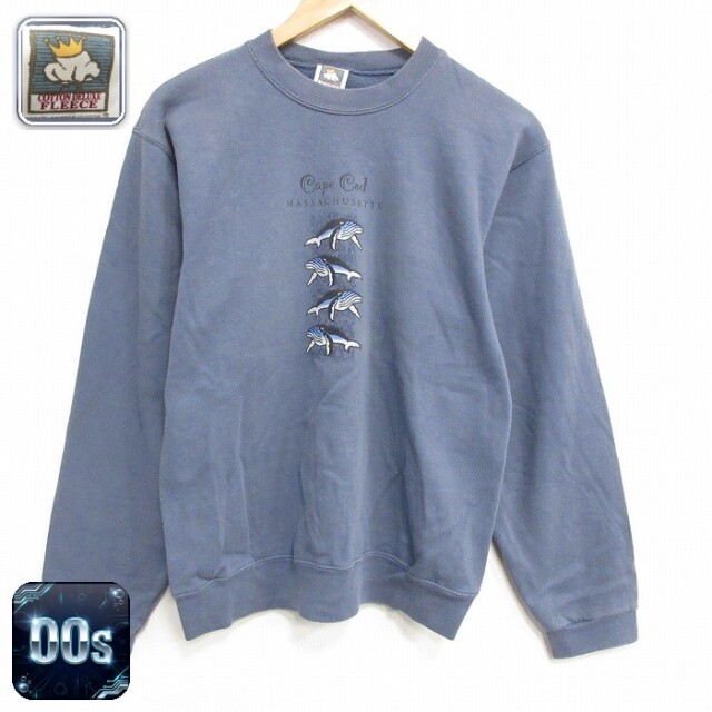 【50%OFF】00s 長袖スウェット クジラ グレー S | 古着