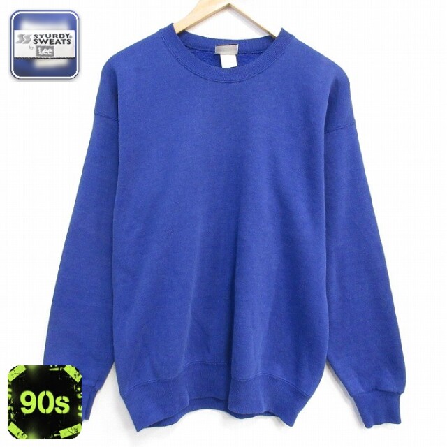 【50%OFF】リー 90s 長袖スウェット ブルー M | 古着