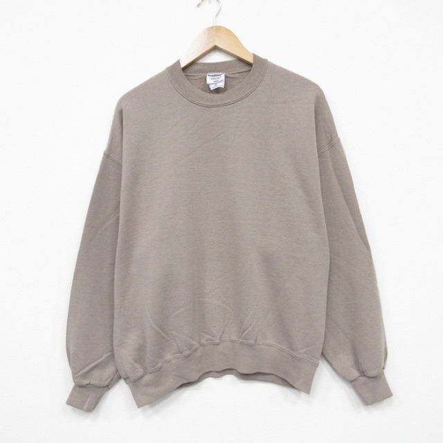 【50%OFF】ジャージーズ 90s 長袖スウェット ワンポイントロゴ ベージュ L | 古着