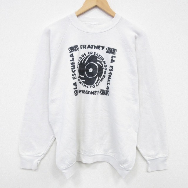 【50%OFF】フルーツオブザルーム 90s 長袖スウェット FRATNEY ホワイト L | 古着