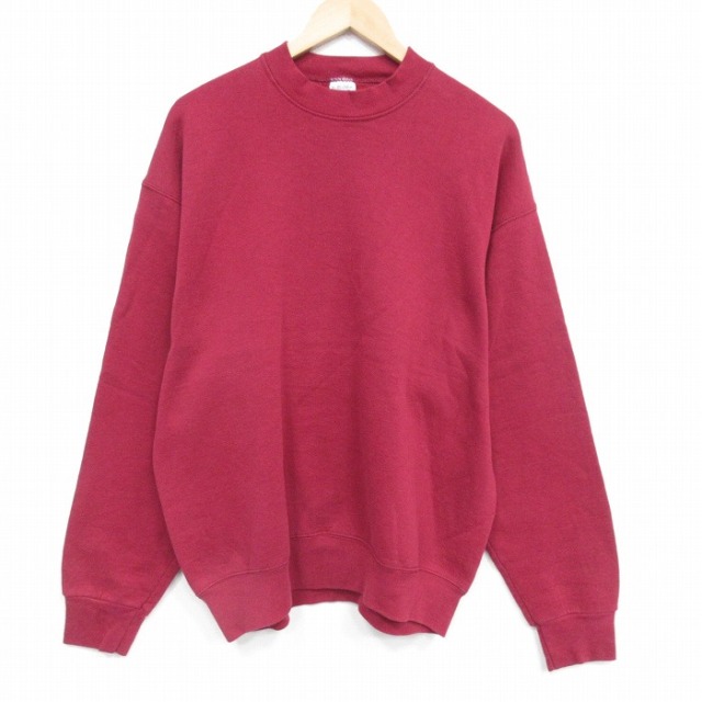 【50%OFF】BVD 90s 長袖スウェット バーガンディ L | 古着