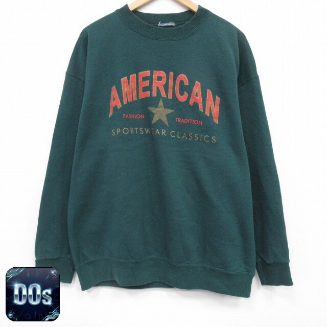 【50%OFF】00s 長袖スウェット アメリカン グリーン XL | 古着