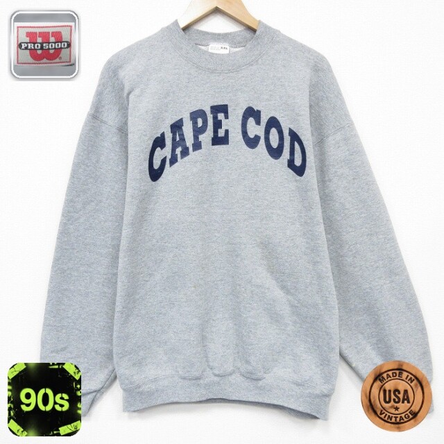 【50%OFF】ウィルソン 90s 長袖スウェット ケープコッド グレー XL | 古着