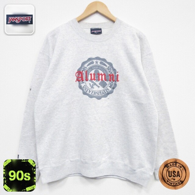 【50%OFF】ジャンスポーツ 90s 長袖スウェット Alumni グレー L | 古着