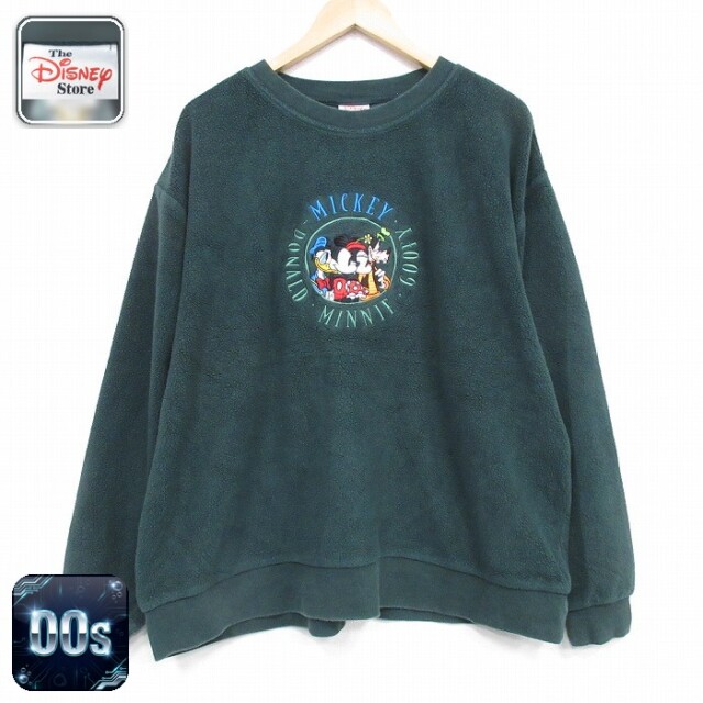 【50%OFF】ディズニー 00s 長袖スウェット ミッキー グリーン XL | 古着