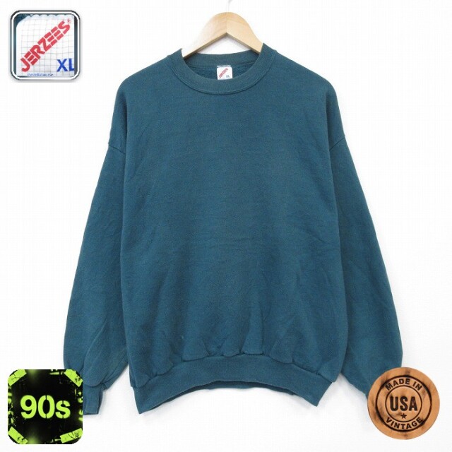 【50%OFF】ジャージーズ 90s 長袖スウェット ブルー XL | 古着