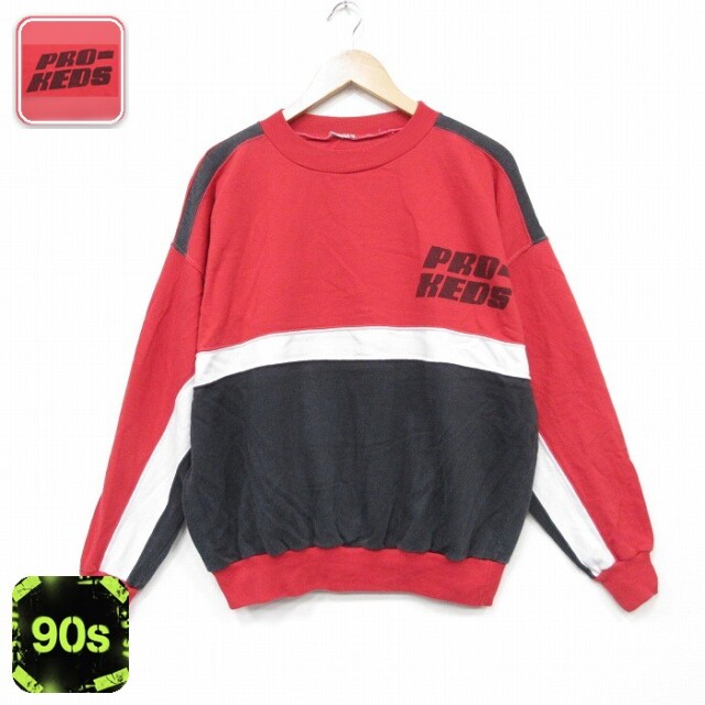 【50%OFF】プロケッツ 90s 長袖スウェット レッド XL | 古着