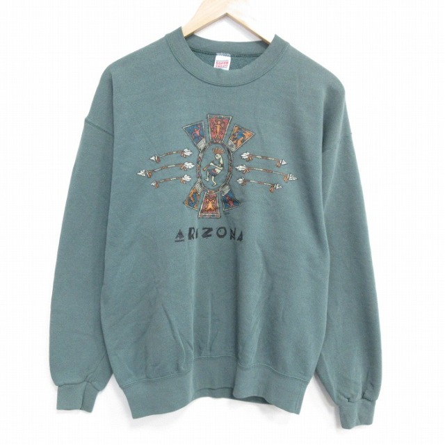 【20%OFF】アリゾナ 90s 長袖スウェット グリーン L | 古着