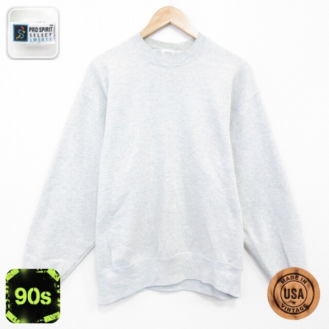 90s 長袖スウェット グレー L | 古着