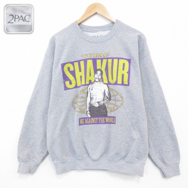 【50%OFF】長袖スウェット 2PAC グレー L | 古着