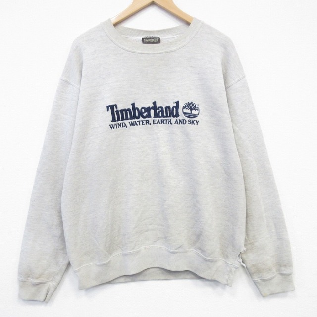【20%OFF】ティンバーランド 90s 長袖スウェット ビッグロゴ グレー L | 古着