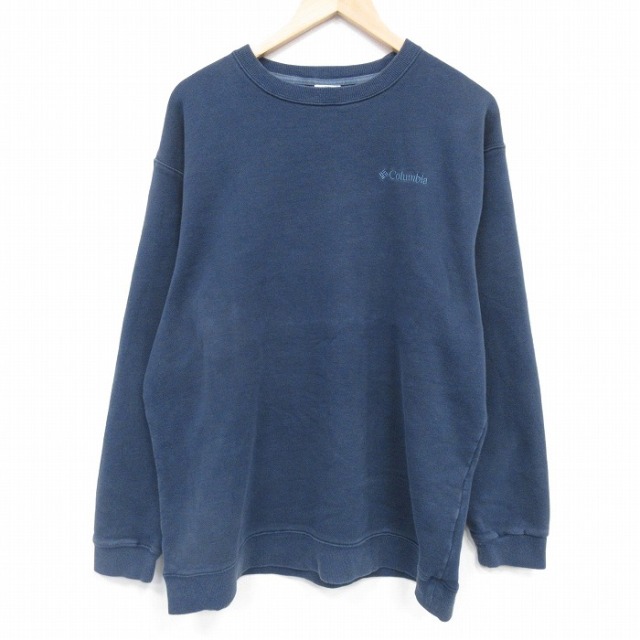 【20%OFF】コロンビア 長袖スウェット ワンポイントロゴ ネイビー XL | 古着