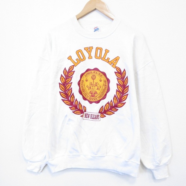 ジャージーズ 90s 長袖スウェット LOYOLA ホワイト XL | 古着