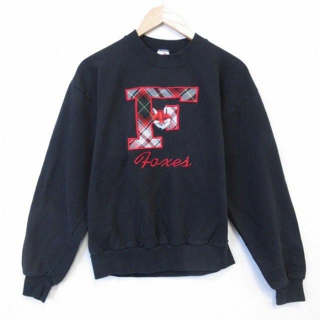 ジャージーズ 90s 長袖スウェット F刺繍 ブラック M | 古着