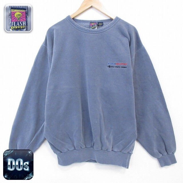 【50%OFF】00s 長袖スウェット ネイビー XL | 古着