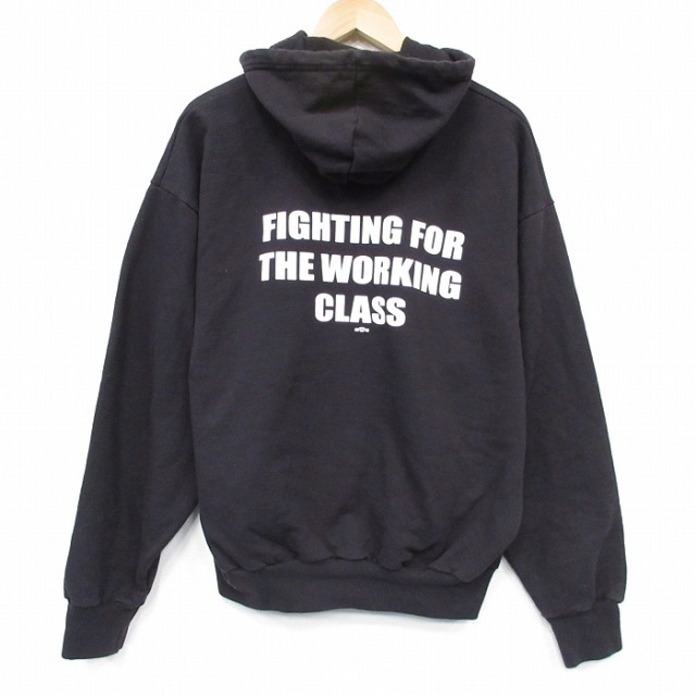 XL★古着 長袖 スウェット パーカー メンズ 00年代 00s CLASS 黒 26jan14