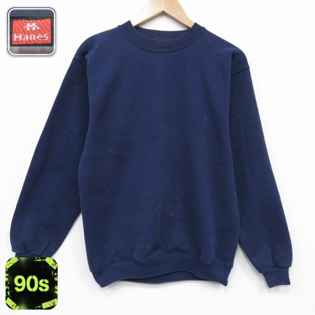 【50%OFF】ヘインズ 90s 長袖スウェット ネイビー S | 古着