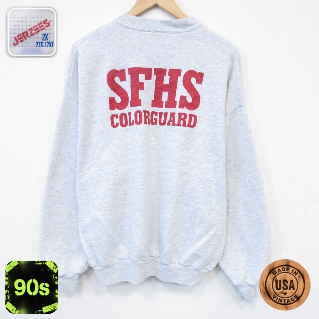 ジャージーズ 90s 長袖スウェット SFHS グレー XL | 古着